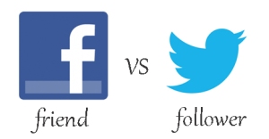 Facebook vs Twitter: friend/follower